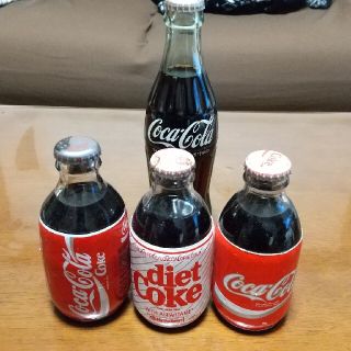 コカコーラ(コカ・コーラ)のコカ・コーラ アメリカ製 ミニガラスボトル 3本セット(ガラス)