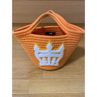 ロデオクラウンズ(RODEO CROWNS)のロデオクラウンズ　麻紐バック　手さげカバン　オレンジ(ショルダーバッグ)