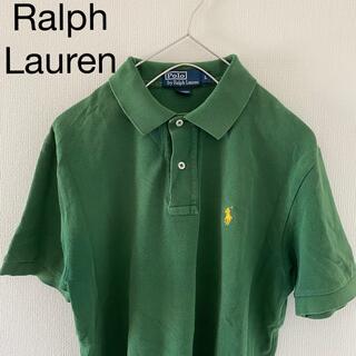 ポロラルフローレン(POLO RALPH LAUREN)のRalphLaurenラルフローレンポロシャツグリーン緑半袖メンズLl古着菅田(ポロシャツ)