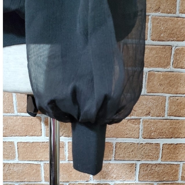 TORRAZZO DONNA(トラッゾドンナ)のTORRAZZO DONNA  シフォン素材のトップス  M  ブラック レディースのトップス(カットソー(半袖/袖なし))の商品写真