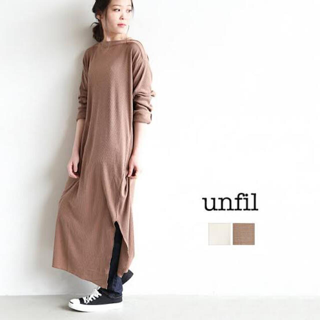 Demi-Luxe BEAMS - unfil ローシルクリブジャージーTシャツドレスの