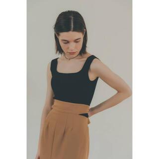 クラネ(CLANE)のclane SQUARE TANK KNIT TOPS BLK 1(タンクトップ)