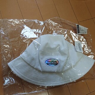アナップガール(ANAP GiRL)の新品 アナップガール ANAPGirl バケットハット ホワイト(帽子)