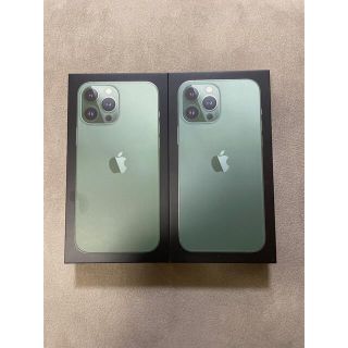 アイフォーン(iPhone)の【新品】iPhone13 pro Max 128GB アルパイングリーン　2台(スマートフォン本体)