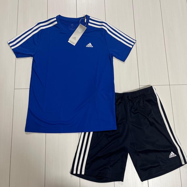 adidas(アディダス)のadidas アディダス　Tシャツ ハーフパンツ　セットアップ　150 キッズ/ベビー/マタニティのキッズ服男の子用(90cm~)(Tシャツ/カットソー)の商品写真