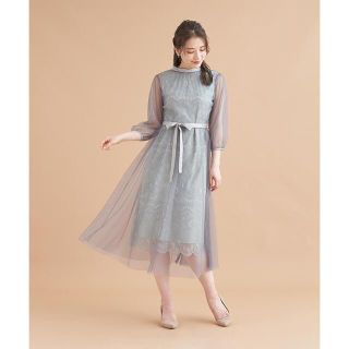 ストラ(Stola.)の【新品未使用♡】定価37400円　ストラ　レース&チュール重ね催事ワンピース(ロングワンピース/マキシワンピース)