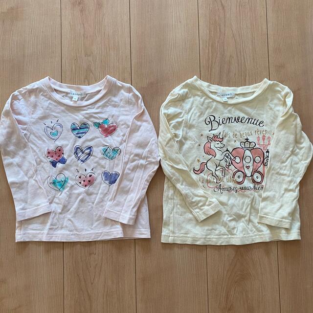 3can4on(サンカンシオン)の3can4on 長袖Tシャツ ロンT ２枚セット キッズ/ベビー/マタニティのキッズ服女の子用(90cm~)(Tシャツ/カットソー)の商品写真