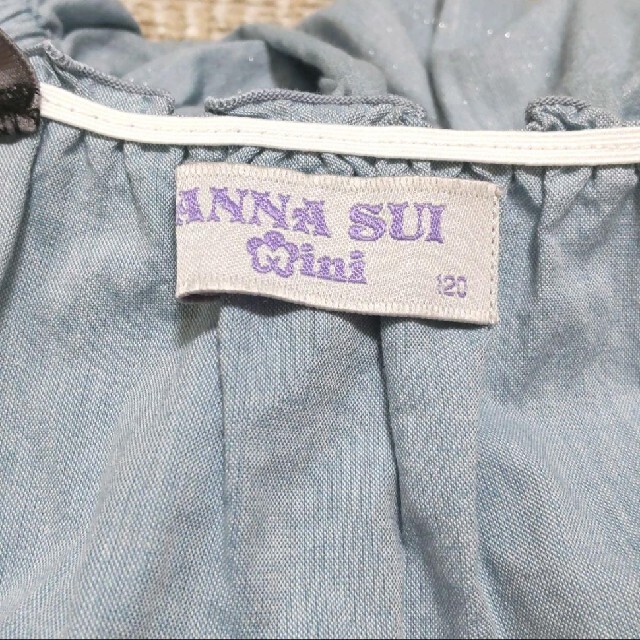 ANNA SUI mini(アナスイミニ)のANNA SUI MINI ワンピース 110 120 自由の女神 くすみブルー キッズ/ベビー/マタニティのキッズ服女の子用(90cm~)(ワンピース)の商品写真