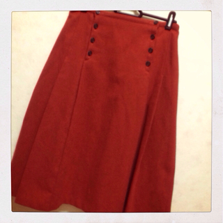 サマンサモスモス(SM2)のオレンジスカート(ひざ丈スカート)
