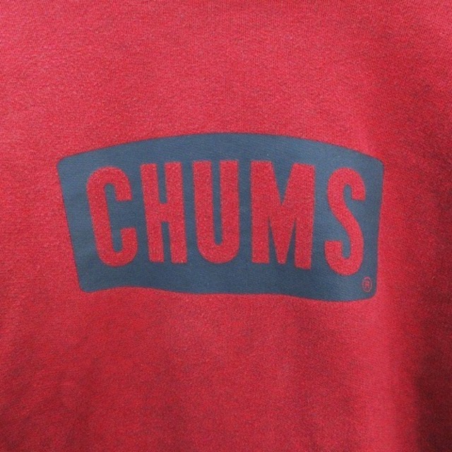 CHUMS(チャムス)のチャムス CHUMS パーカー プルオーバー 裏起毛 プリント グレー 赤 XL メンズのトップス(パーカー)の商品写真