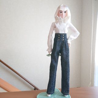 【ハンドメイド】27cmドール アウトフィット ストレートデニムパンツ(人形)