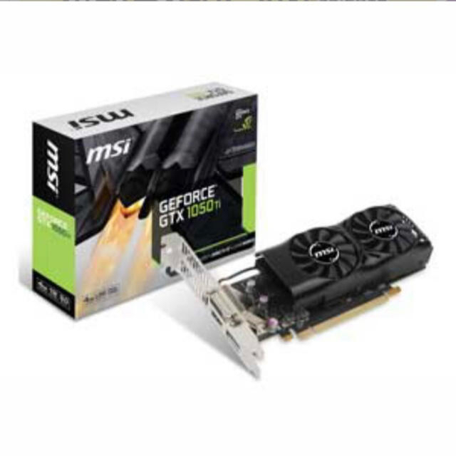 MSI GeForce GTX 1050 Ti 4GT LP スマホ/家電/カメラのPC/タブレット(PC周辺機器)の商品写真