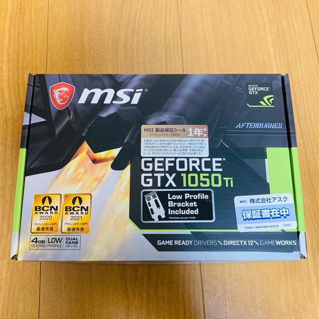 MSI GeForce GTX 1050 Ti 4GT LP スマホ/家電/カメラのPC/タブレット(PC周辺機器)の商品写真