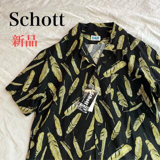 schott - 新品　ショット　Schott 柄シャツ　半袖　シャツ　総柄シャツ　アロハ　M