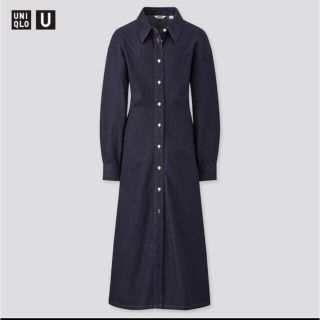 ユニクロ(UNIQLO)のUNIQLO U デニムシャツワンピース(ロングワンピース/マキシワンピース)