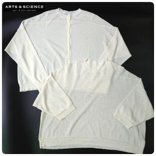 アーツアンドサイエンス(ARTS&SCIENCE)の19SS アーツ&サイエンス 最高級和紙ポリエステルバルーンニットアンサンブル(アンサンブル)