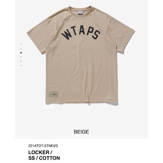 W)taps(ダブルタップス)のBEIGE XL 22SS WTAPS LOCKER / SS / COTTON メンズのトップス(Tシャツ/カットソー(半袖/袖なし))の商品写真