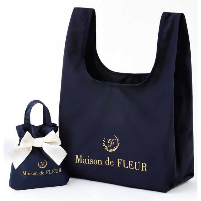 Maison de FLEUR(メゾンドフルール)の新品　メゾン ド フルール　エコバッグ＆ミニミニリボントート レディースのバッグ(エコバッグ)の商品写真