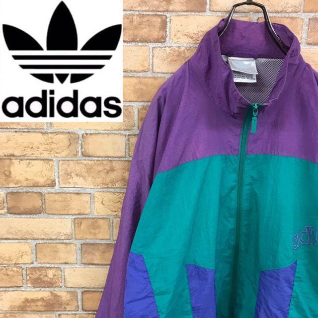 adidas - ☆好配色☆90´s希少品レア☆万国旗タグ☆ハーフジップ