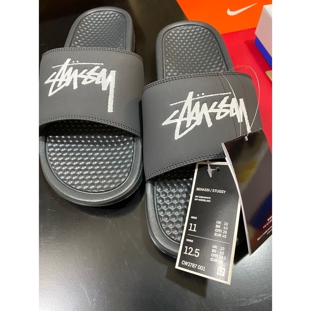 新品未使用 Stussy × Nike Benassi Slide