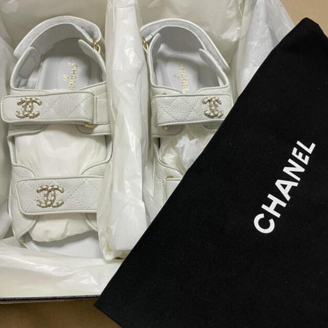 CHANEL(シャネル)の新品　chanel シャネル　フットベットサンダル　37　 レディースの靴/シューズ(サンダル)の商品写真