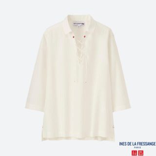 ユニクロ(UNIQLO)のUNIQLO×イネス  ストライププルオーバーシャツ Lサイズ(シャツ/ブラウス(長袖/七分))