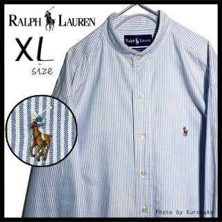 ポロラルフローレン(POLO RALPH LAUREN)のラルフローレン ストライプ柄 バンドカラーシャツ ノーカラーシャツ ポロ(シャツ)