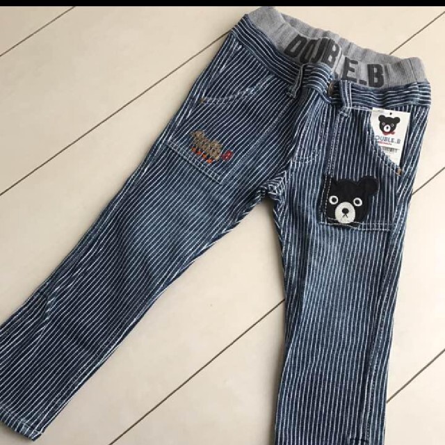 新品タグ付 DOUBLE.B ストレッチパンツ90