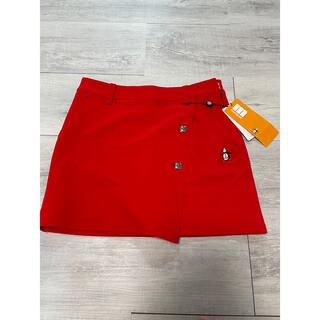 マンシングウェア(Munsingwear)の超可愛い♡ マンシングウェア　新品　ゴルフスカート　インナー付き　赤　S(ウエア)