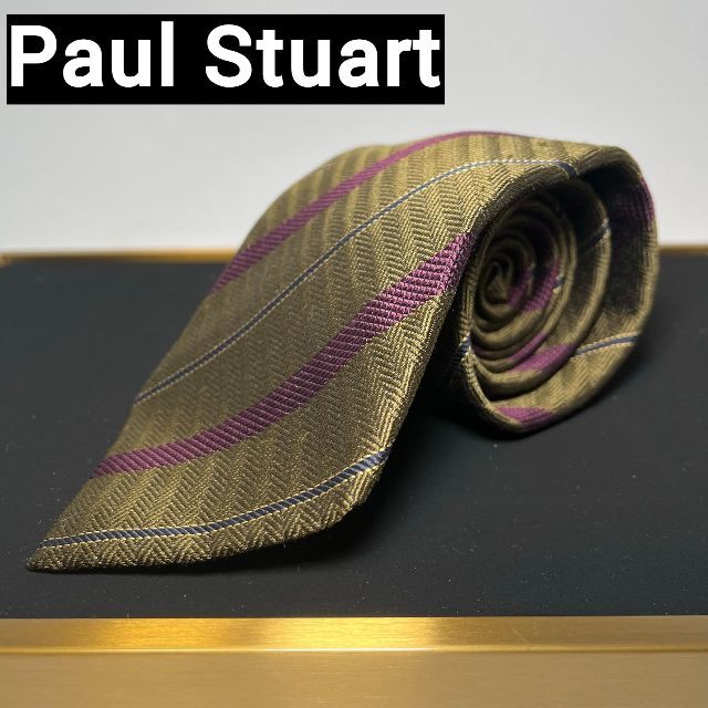 Paul Stuart(ポールスチュアート)のポールスチュアート Paul Stuart ネクタイ グリーン ストライプ メンズのファッション小物(ネクタイ)の商品写真