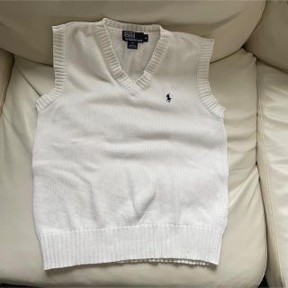 ポロラルフローレン(POLO RALPH LAUREN)のラルフローレン ニットベスト  M  白(ベスト/ジレ)