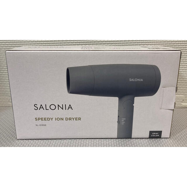 【新品未開封】SALONIA サロニア ヘアドライヤー グレー/メーカー保証有り スマホ/家電/カメラの美容/健康(ドライヤー)の商品写真