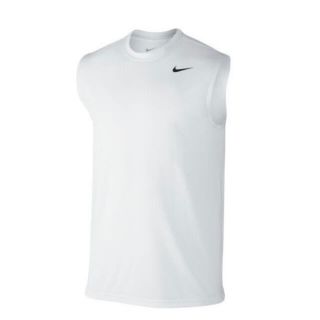 ナイキ(NIKE)のナイキ ドライフィット レジェンド ノースリーブシャツ ホワイト Sサイズ 新品(Tシャツ/カットソー(半袖/袖なし))