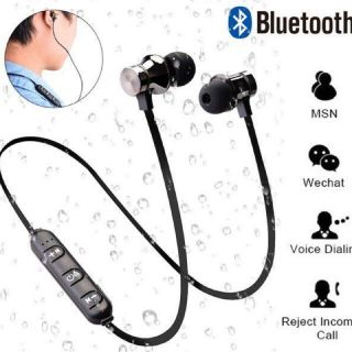 Bluetooth マグネットイヤホン メタリックシルバー(ヘッドフォン/イヤフォン)