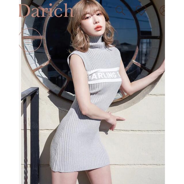 darich ダーリッチ ジャガードニットミニワンピース