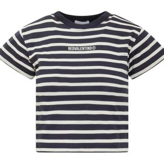 レッドヴァレンティノ(RED VALENTINO)のRED VALENTINO  ボーダーロゴクロップドTシャツ(Tシャツ(半袖/袖なし))