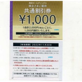 最新 西武HD 株主優待券 共通割引券10000円分 クーポン可 f(その他)
