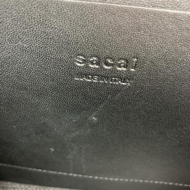 最高級 sacai レザー ショルダー バッグ 黒 金 ハンドバッグ 9