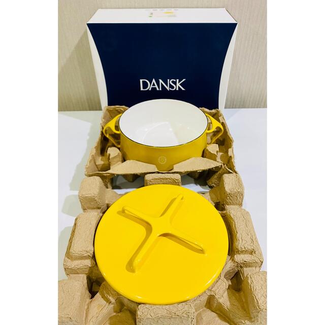 DANSK(ダンスク)の新品　DANSK コベンスタイル　両手鍋　18cm イエロー インテリア/住まい/日用品のキッチン/食器(鍋/フライパン)の商品写真