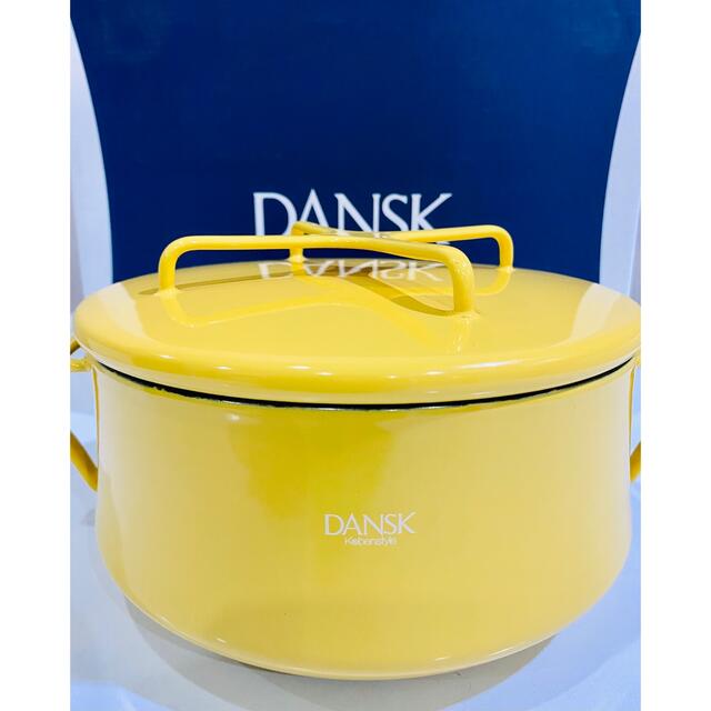 DANSK(ダンスク)の新品　DANSK コベンスタイル　両手鍋　18cm イエロー インテリア/住まい/日用品のキッチン/食器(鍋/フライパン)の商品写真