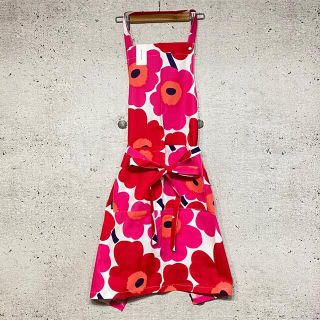 マリメッコ(marimekko)の新品　marimekko マリメッコ　ピエニ　ウニッコ　エプロン　レッド赤　花柄(その他)