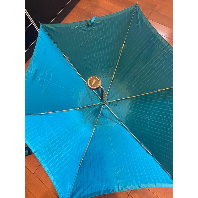 Saint Laurent(サンローラン)のイブサンローラン　傘　折りたたみ傘　エメラルドグリーン レディースのファッション小物(傘)の商品写真