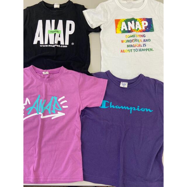 ANAP Kids(アナップキッズ)の130センチ　ANAP kidsのTシャツチャンピオンのTシャツ キッズ/ベビー/マタニティのキッズ服女の子用(90cm~)(Tシャツ/カットソー)の商品写真