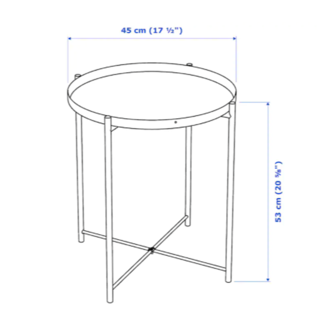 IKEA(イケア)のイケア　ＩＥＡ　トレイテーブル　GLADOM グラドム　新品 インテリア/住まい/日用品の机/テーブル(コーヒーテーブル/サイドテーブル)の商品写真