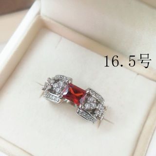 tt16037閉店セールリング16.5号リング華麗czルビーダイヤモンドリング(リング(指輪))