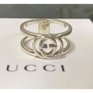 グッチ(Gucci)のGucci インターロッキングG シンオープンバンド 18号  即購入OK！(リング(指輪))