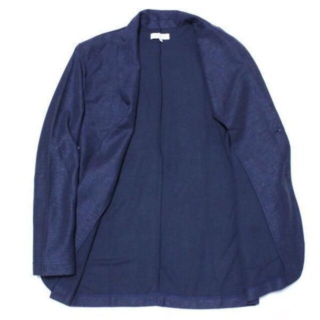 UNITED ARROWS(ユナイテッドアローズ)の新品 L 春夏物 アローズ サーフニット風 リネン混 テーラードジャケット 紺 メンズのジャケット/アウター(テーラードジャケット)の商品写真