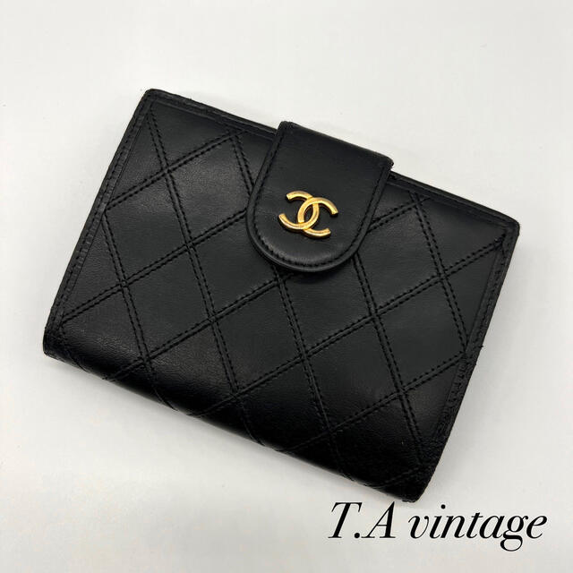 日本未入荷 CHANEL シャネル ビコローレ 二つ折り財布 ブラック