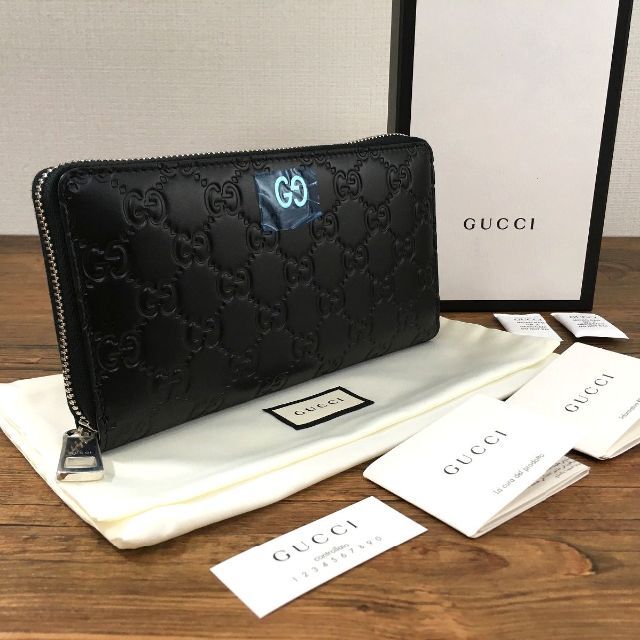 未使用品 長財布 473928 ブラック グッチシマ 134 - 財布