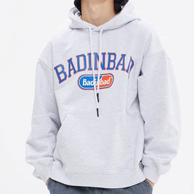 【 BAD IN BAD 】新作 正規品 COLLEGE LOGO HOODIE